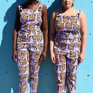 Nooworks Cheetah overalls- L